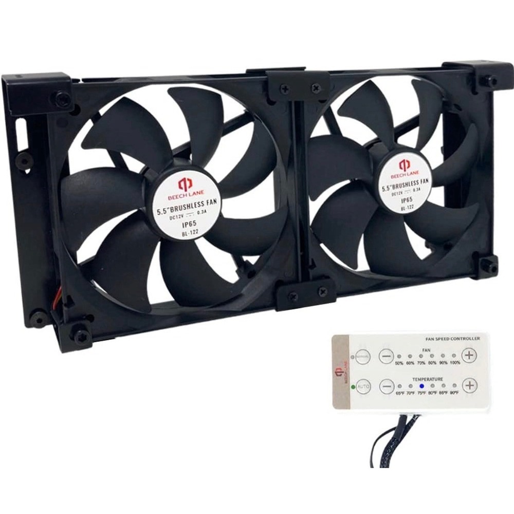 Beech Lane 12V RV Fridge Ventilation Cooling Fan for Side Vents